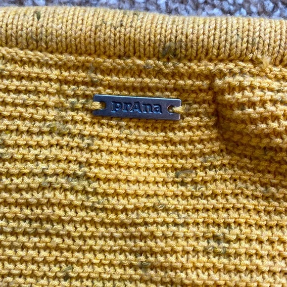 prAna Crystal Beach sweater size M Yellow and purple - Picture 12 of 12